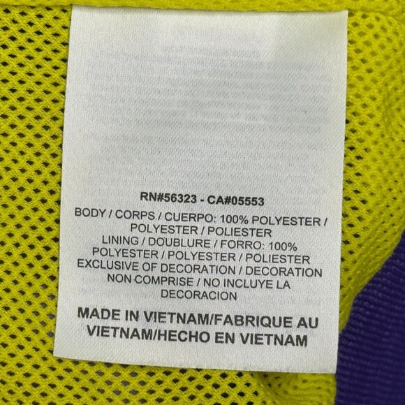 Nike Windrunner Jacket Womens Large L Yellow Purple Hooded Windbreaker Full Zip - Picture 10 of 11